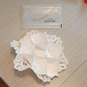 Belgian vintage linen roll holder with original bag